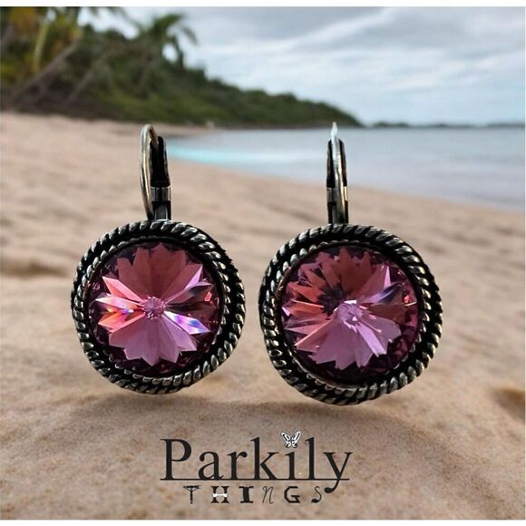 Handcrafted earrings with Swarovski crystal - Picture 1 of 6